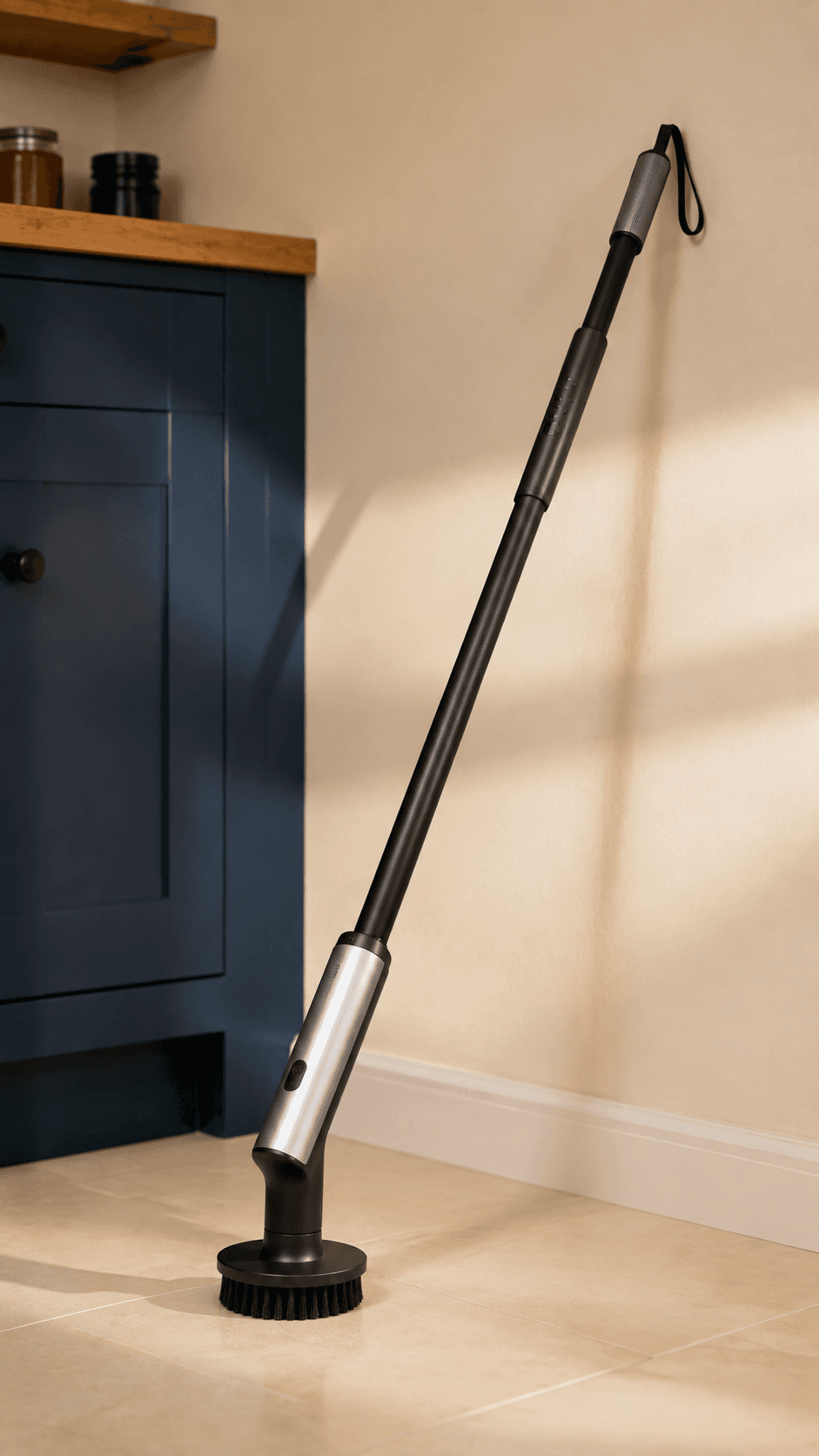 HOTO electric spin scrubber with its extension handle